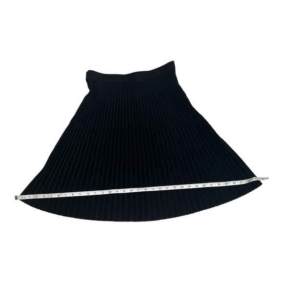 Anne Klein Women Stretchy‎ Viscose Knit pleated Black Ribbed Mini Skirt Size M-L - Picture 7 of 12